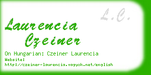laurencia czeiner business card